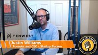 Justin Williams of StartUp Tucson in the TechtalkRadio Studios