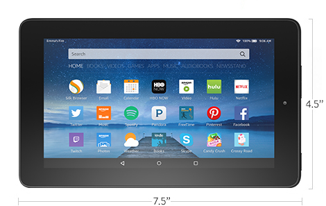 The Amazon Kindle Fire dimensions reviewed for TechtalkRadio