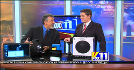 A Photo from the Television Segment on The Amazing Sound of the Harmon Kardon Onyx with Mark Stine