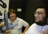 A Photo of Mike and Bill from TechtalkRadio.Com during a Broadcast in 1998