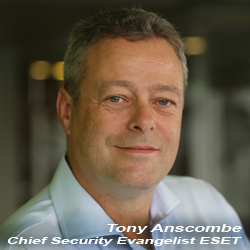 Chief Security Evangelist Tony Anscombe with ESET