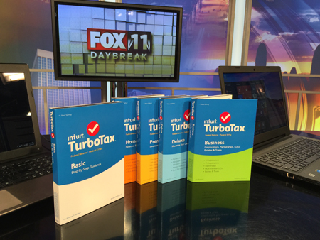 Photo from the KMSB Fox 11 Daybreak Segment with Andy Taylor of TechtalkRadio on Intuit Turbotax